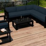 Harmonia Living - Avion 8 Piece Sectional Set - Black