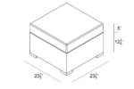 Harmonia Living District Ottoman HL-DIS-TS-OT - Image 2