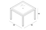 Harmonia Living District 4-Seater Square Dining Table HL-DIS-TS-4SQDT - Image 2