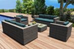 District 5 Piece Double Sofa Set - Cast Lagoon HL-DIS-TS-5S2S-CL