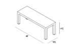 Harmonia Living District 2-Seater Dining Bench HL-DIS-TS-2DB - Image 2