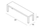 Harmonia Living District 3-Seater Dining Bench HL-DIS-TS-3DB - Image 2