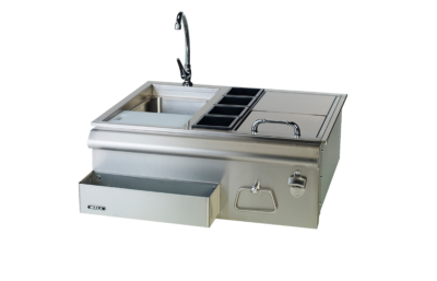Bull Grills – 30-Inch Stainless Steel Slide-In Bar Center W/ Ice Chest & Sink