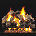 36" Charred Royal English Oak Vented Log Set / G45 Ember Burner NG