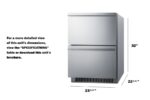 SUMMIT - 24" Wide 2-Drawer All-Freezer, ADA Compliant - Image 5
