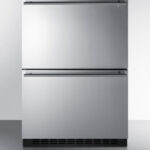 SUMMIT - 24" Wide Outdoor 2-Drawer Refrigerator-Freezer, ADA Compliant