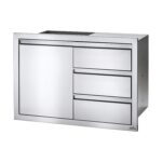 Napoleon 36 Inch Single Door & Triple Drawer - BI-3624-1D3DR - Image 3