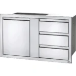Napoleon 42 Inch Single Door & Triple Drawer - BI-4224-1D3DR - Image 2