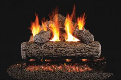 Real Fyre Golden Oak Logs with G45 Burner