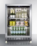 SUMMIT - 24" Wide Outdoor Mini Reach-In Beverage Center with Dolly - Image 3