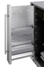SUMMIT - 24" Wide Outdoor Built-In All-Refrigerator With Slide-Out Storage Compartment - Image 4