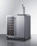 SUMMIT - 30" Wide Built-In Indoor/Outdoor Combination Wine Cellar/Kegerator - Image 2