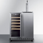 SUMMIT - 30" Wide Built-In Indoor/Outdoor Combination Wine Cellar/Kegerator