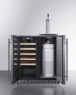 SUMMIT - 30" Wide Built-In Indoor/Outdoor Combination Wine Cellar/Kegerator - Image 3
