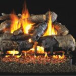 Real Fyre Charred Grizzly Oak Logs with G45 Burner