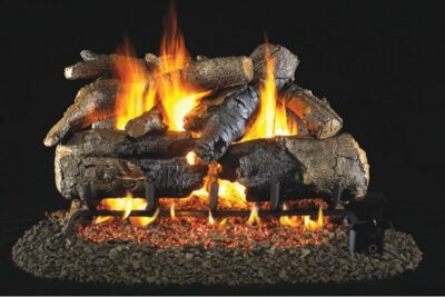 Real Fyre Charred American Oak Logs with G45 Burner