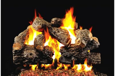 Real Fyre Charred Royal English Oak Logs Compatible with G31 Burner