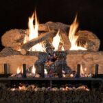 Real Fyre Charred Angel Split Oak Logs with G45 Burner