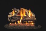 Real Fyre Charred Rugged Split Oak Logs with G45 Burner