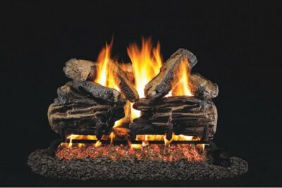 Real Fyre Charred Split Logs with G45 Burner