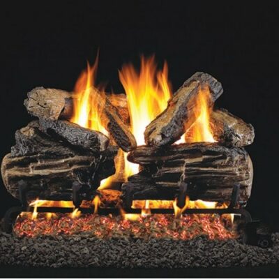 Real Fyre Charred Split Logs with G45 Burner