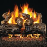 Real Fyre Burnt Rustic Oak Logs with G46 Series Burner