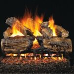 Real Fyre Burnt Split Oak Logs with G45 Burner