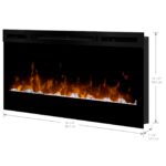 Dimplex Prism Series 34" Wall-Mounted Electric Fireplace with Acrylic Ember Bed - Image 2