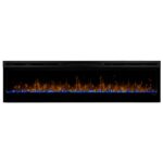 Dimplex Prism Series 74" Wall-Mounted Electric Fireplace with Acrylic Ember Bed