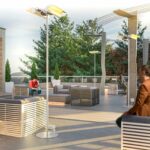 Dimplex DSH-IR Series Indoor/Outdoor 23-Inch 2000W Dual Single Element Electric Infrared Freestanding Patio Heaters - 240V