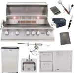 Lion Package Deal – L90000, Door and Drawer Combo, Sink with Faucet, Refrigerator, and 5 in 1 BBQ Tool Set