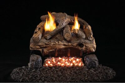 Real Fyre Evening Fyre Split Logs Compatible with G18 Vent Free Burner