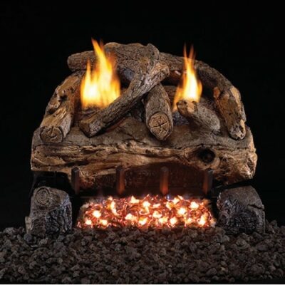 Real Fyre Evening Fyre Split Logs Compatible with G18 Vent Free Burner