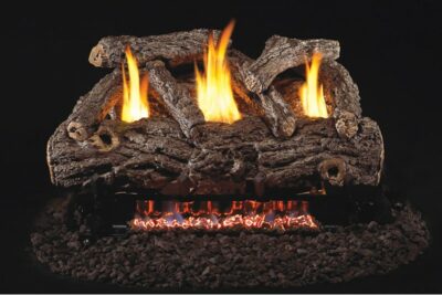 Real Fyre Golden Oak Designer Logs Compatible with G9 Vent Free Burner