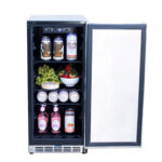 TrueFlame 15-Inch Outdoor Rated Fridge with Stainless Door - AMD-RFR-15S - Image 3