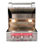 TrueFlame 25-Inch 3-Burner Gas Grill - TF25 open