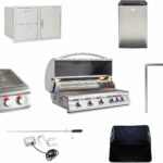 BLAZE BBQ Outdoor Package of 40” LTE Built-in Gas Grill, LTE Built-In Double Side Burner, 32” Door & Two Drawers Combo, 20” Refrigerator and Accessories