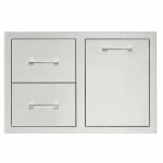 TrueFlame 33-Inch 2-Drawer & Vented LP Tank Pullout Drawer Combo - TF-DC2-33LP-A