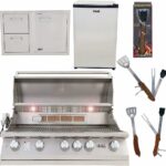 Lion Premium Grills 40-Inch Liquid Propane Grill L90000 with Lion Door and Drawer Combo with Towel Rack and Lion Refrigerator Package Deal with 5 in 1 BBQ Tool Set (B07X7KBXJX)