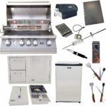 Lion Premium Grills 32-Inch Liquid Propane Grill L75000 with Single Side Burner, Eco Friendly Refrigerator, Door and Drawer Combo with 5 in 1 BBQ Tool Set Best of Backyard Gourmet Package Deal (B07XLR18BG)