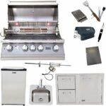 Lion 32-Inch Natural Gas Grill L75000 with Refrigerator and Door and Drawer Combo and Drop-In Sink with and 5 in 1 BBQ Tool Set Best of Backyard Package Deal (B0815ZGK8M)