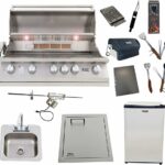 Lion 40-Inch Liquid Propane Grill L90000 with Refrigerator and Vertical Door with Towel Rack and Drop-In Sink and 5 in 1 BBQ Tool Set Best of Backyard Package Deal (B081J46J61)