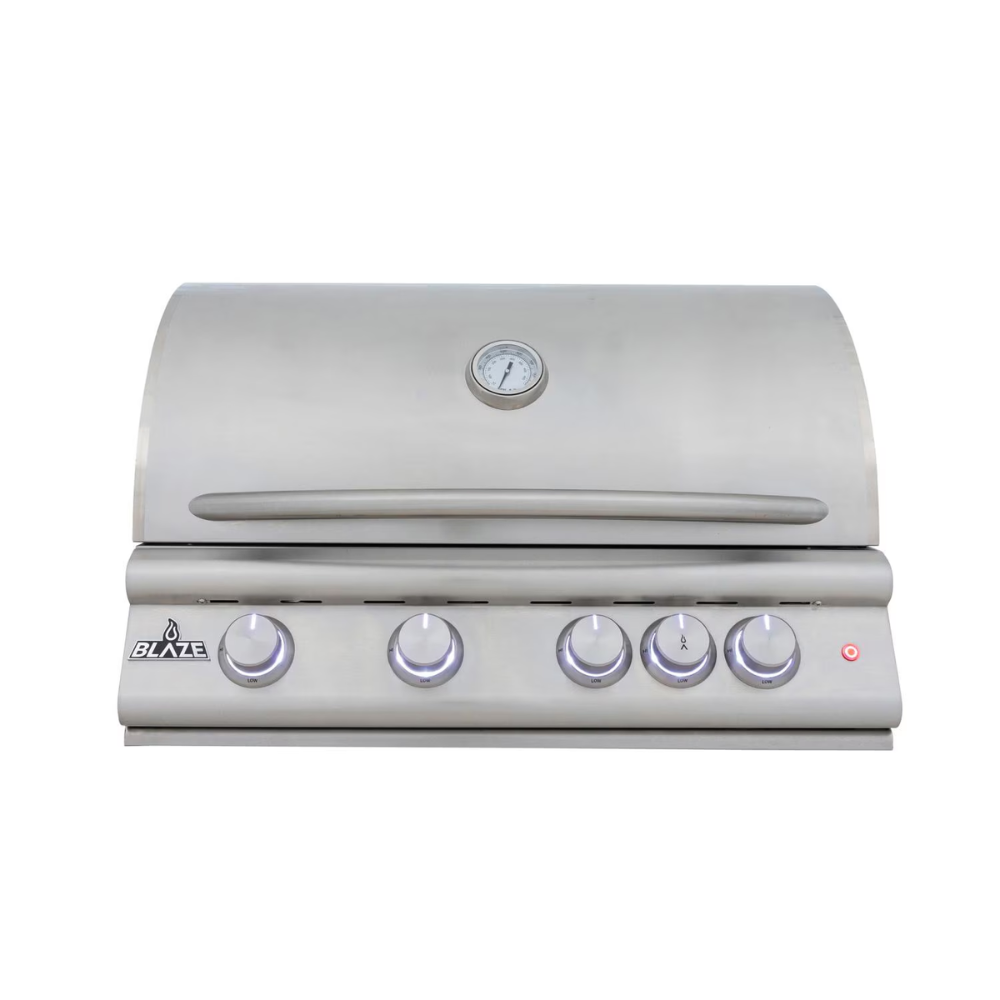 Blaze Premium LTE+ 32-Inch 4-Burner Built-In Grill W/ Rear Infrared Burner & Lift-Assist Hood – BLZ-4LTE3
