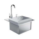 Premium 21 X 20 Outdoor Rated Stainless Steel Drop In Sink With Hot/Cold Faucet - B-PS21