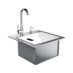 Premium 21 X 20 Outdoor Rated Stainless Steel Drop In Sink With Hot/Cold Faucet - B-PS21 - Image 2