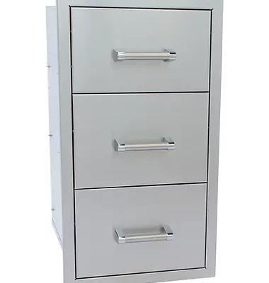 Kokomo Grills Stainless Steel Triple Drawer for Outdoor Kitchen - KO-TD18