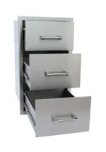 Kokomo Grills Stainless Steel Triple Drawer for Outdoor Kitchen - KO-TD18 - Image 2