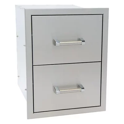 Kokomo Grills Stainless Steel Double Drawer for Outdoor Kitchen - KO-DD12