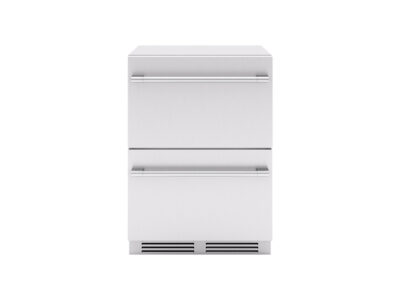 24-Inch Outdoor Rated Dual Drawer Compact Stainless Steel Refrigerator by Zephyr