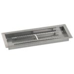 24 x 8 Stainless Steel Rectangular Drop-In Fire Pit Pan by AFG